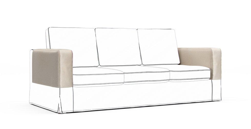 Karlanda Armrest Protector Covers — Add On - Signature Velvet Cream