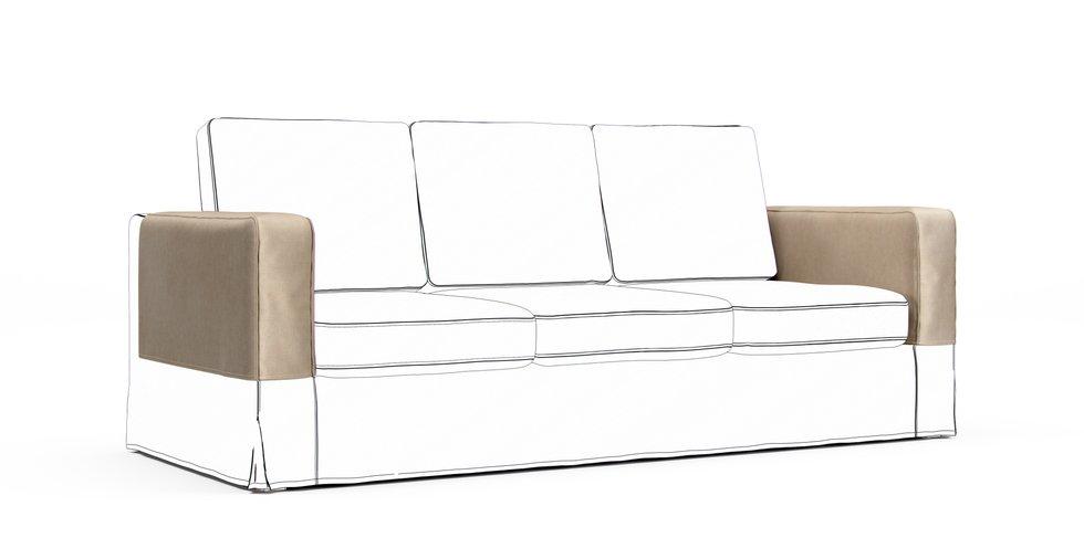 Karlanda Armrest Protector Covers — Add On - Signature Velvet Natural