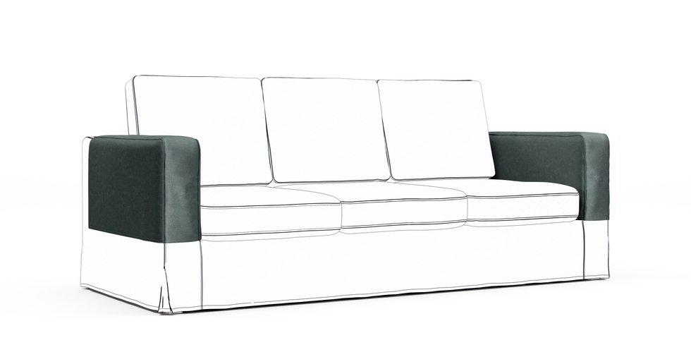 Karlanda Armrest Protector Covers — Add On - Signature Velvet Eucalyptus