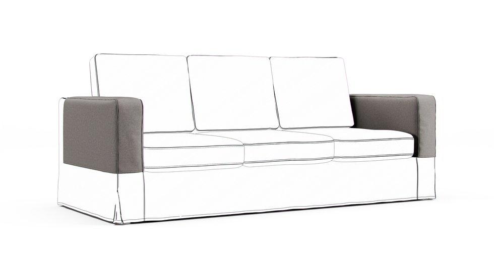 Karlanda Armrest Protector Covers - Care+ Canvas Ash