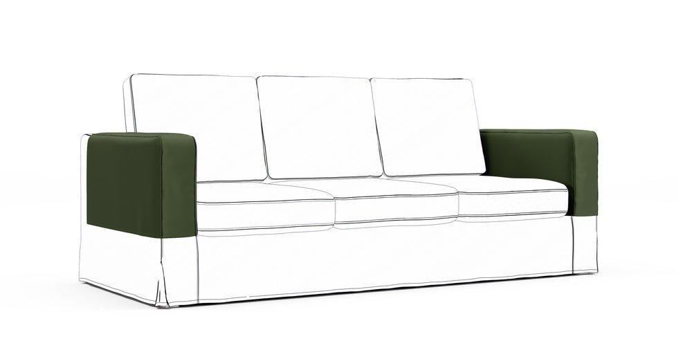 Karlanda Armrest Protector Covers — Add On - Everyday Cotton Forest Green