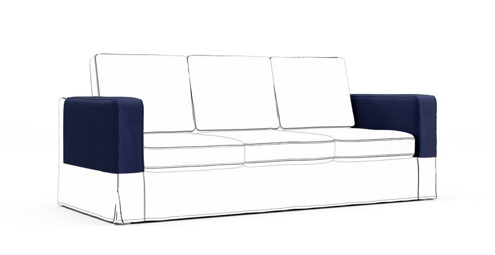 Karlanda Armrest Protector Covers — Add On - Everyday Cotton Navy