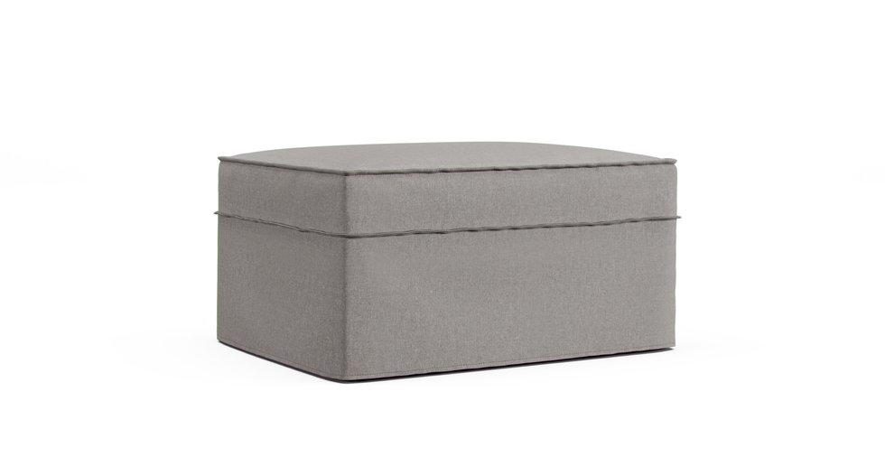 Karlstad Footstool Cover - Care+ Canvas Ash