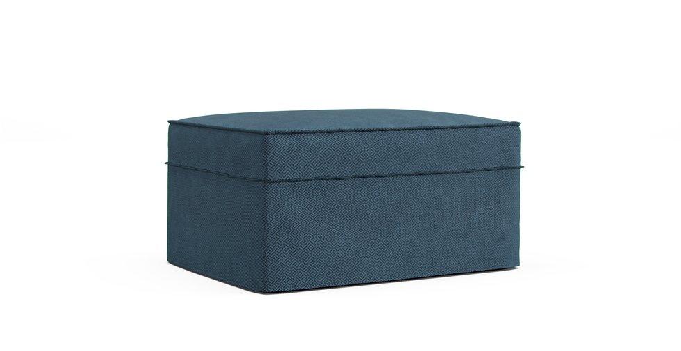 Karlstad Footstool Cover - Care+ Tweed Teal