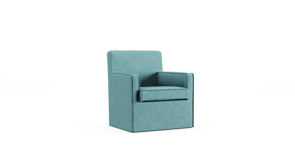 Karlstad Armchair (Small) Cover - Care+ Tweed Mineral Blue