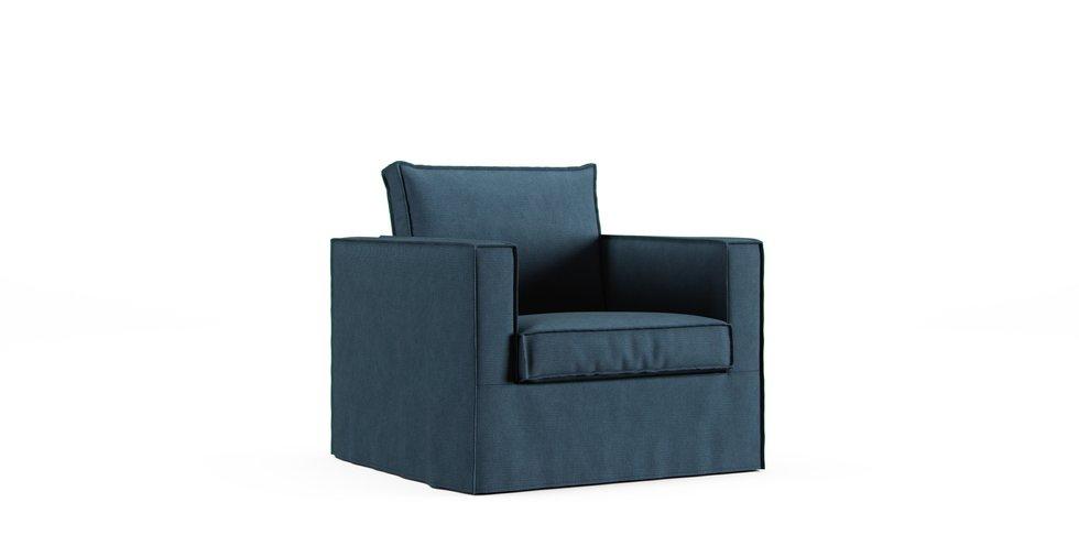 Karlstad Armchair Cover - Care+ Tweed Teal