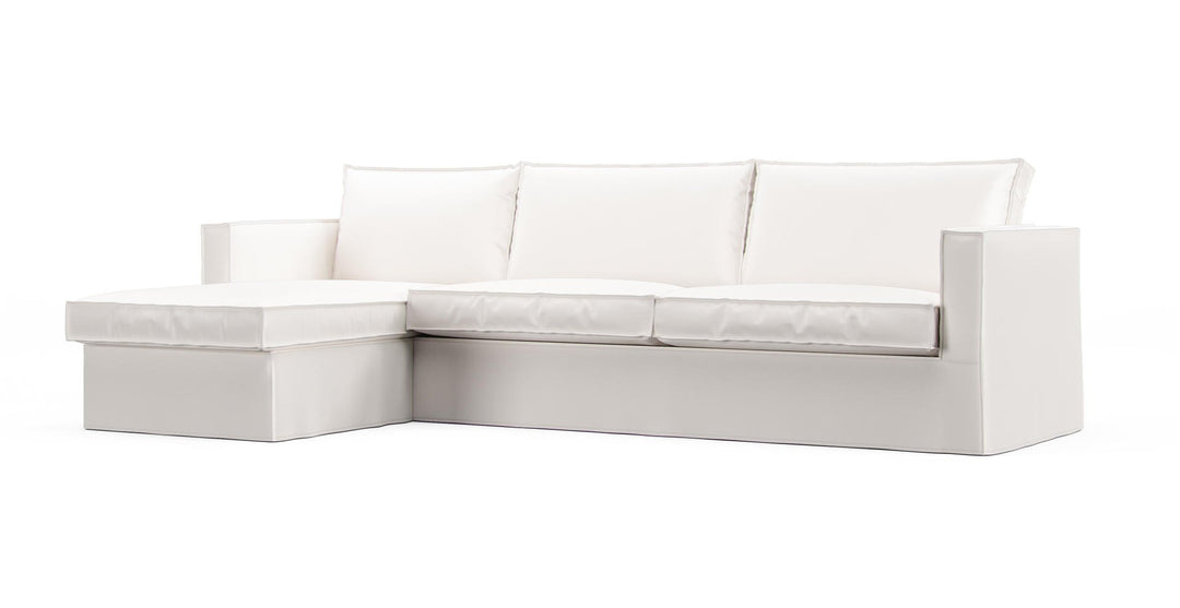 Karlstad Sofa with Chaise Cover - Care+ Canvas Ash