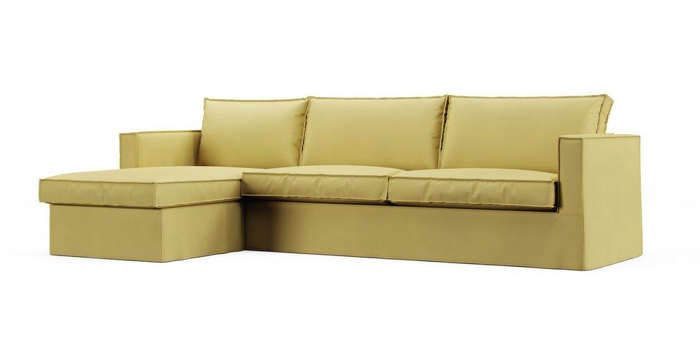 Karlstad Sofa with Chaise Cover - Care+ Tweed Amber