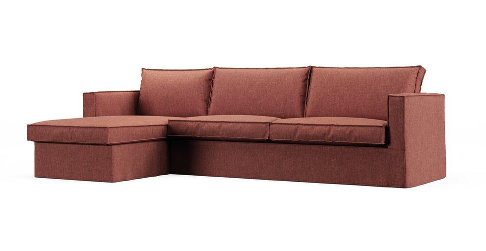Karlstad Sofa with Chaise Cover - Care+ Tweed Sunset