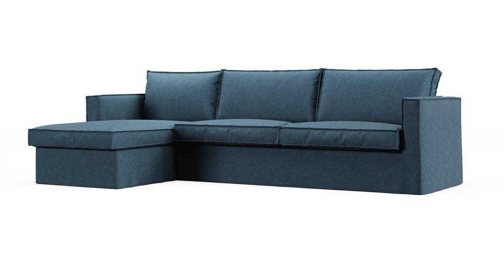 Karlstad Sofa with Chaise Cover - Care+ Tweed Teal