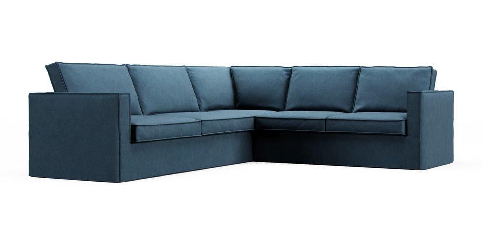 Karlstad Corner Sofa Cover - Care+ Tweed Teal