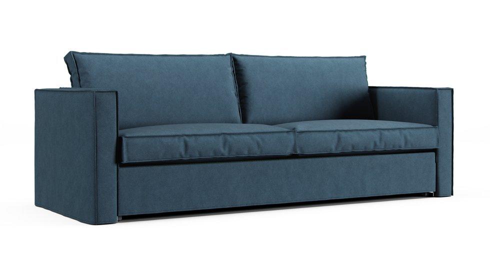 Karlstad Sofa Bed Cover - Care+ Tweed Teal