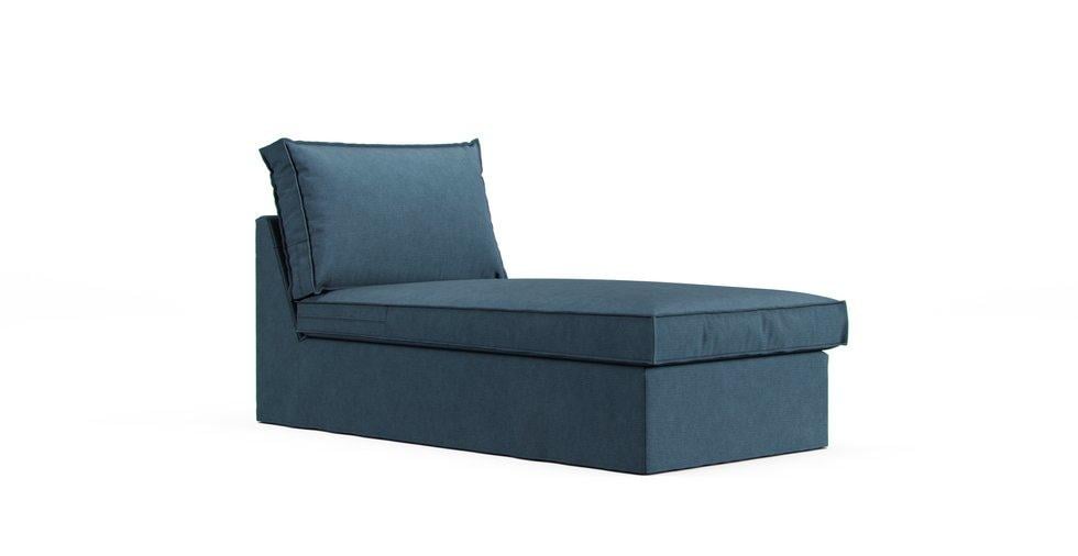 Karlstad Chaise Lounge Stand Alone Cover - Care+ Tweed Teal