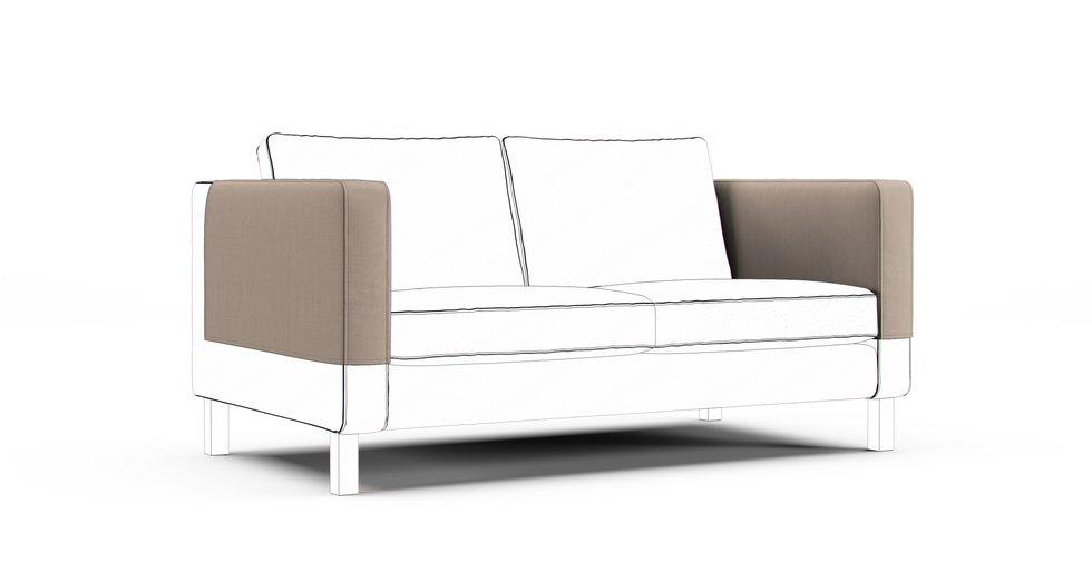 Karlstad Armrest Protector Covers — Add On - Sunbrella® Canvas Flax