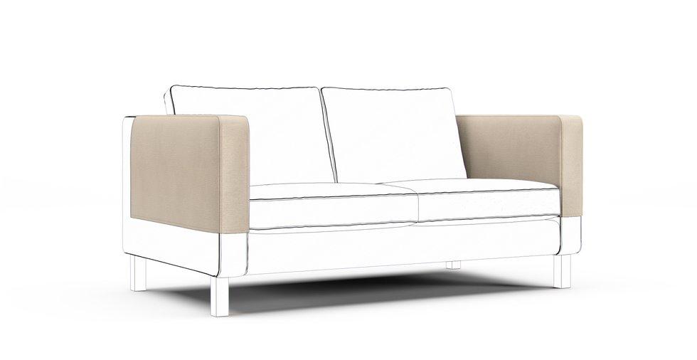 Karlstad Armrest Protector Covers — Add On - Mod Chenille Cream