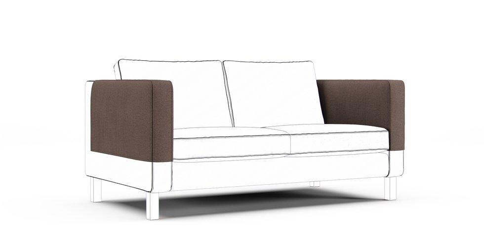 Karlstad Armrest Protector Covers — Add On - Mod Chenille Espresso