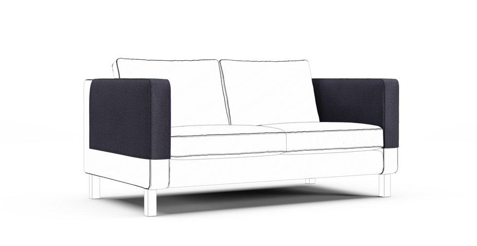 Karlstad Armrest Protector Covers — Add On - Mod Chenille Denim