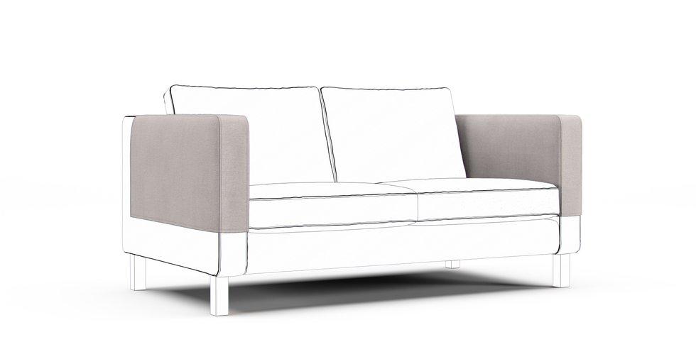 Karlstad Armrest Protector Covers — Add On - Mod Chenille Mist