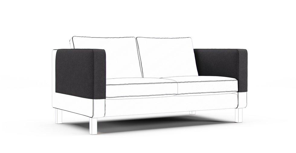 Karlstad Armrest Protector Covers — Add On - Everyday Weave Storm