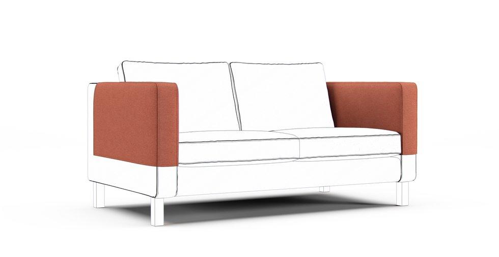 Karlstad Armrest Protector Covers — Add On - Everyday Weave Rust