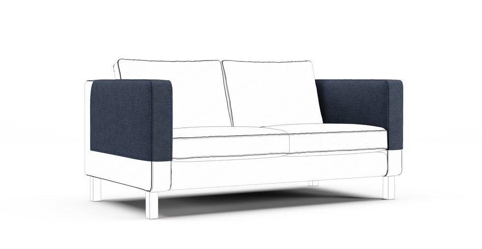 Karlstad Armrest Protector Covers — Add On - Everyday Weave Navy