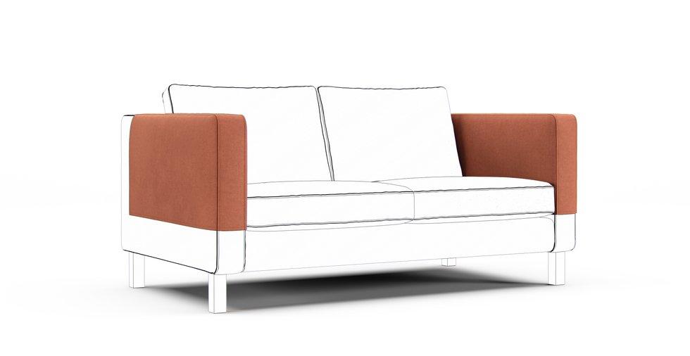 Karlstad Armrest Protector Covers — Add On - Signature Microfiber Dark Coral