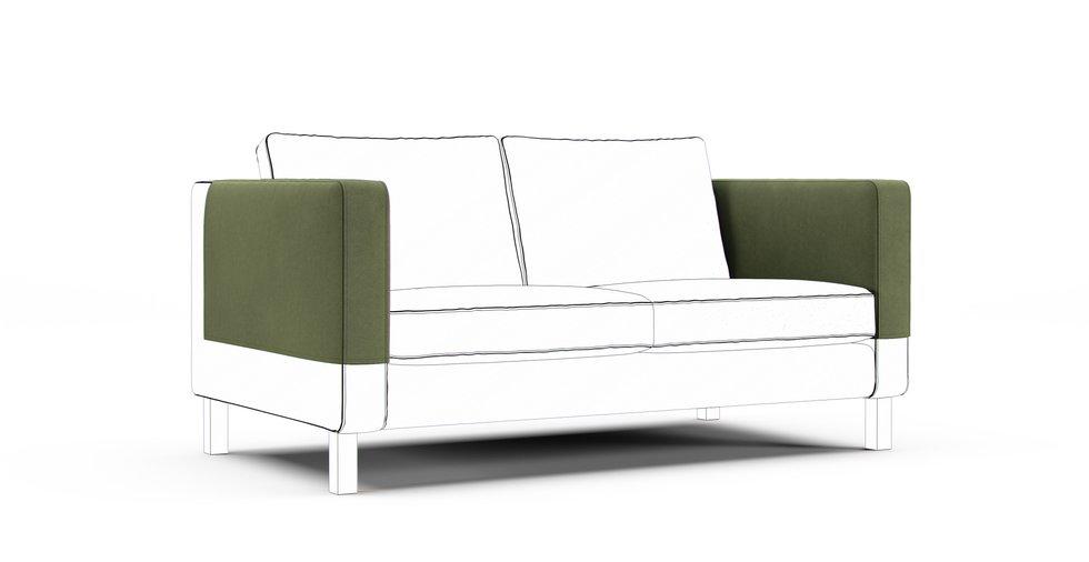 Karlstad Armrest Protector Covers — Add On - Signature Microfiber Forest Green