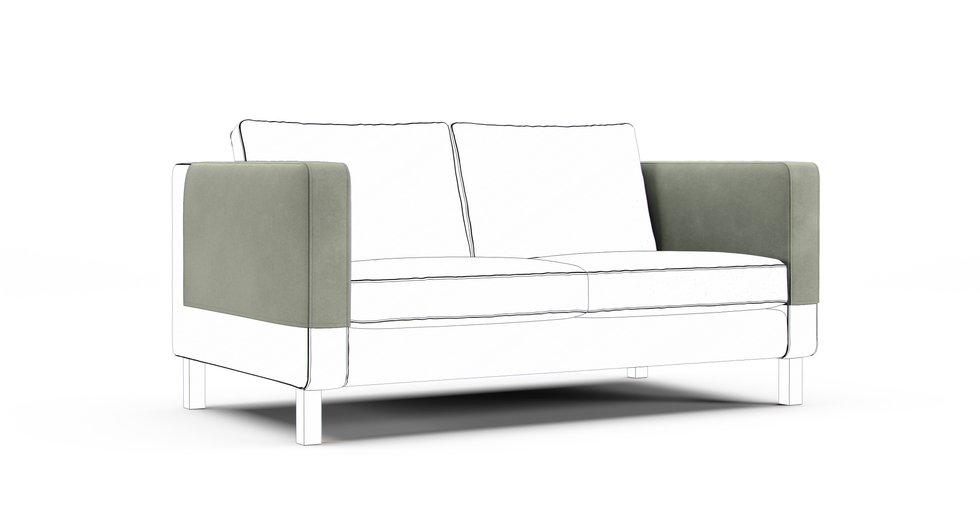 Karlstad Armrest Protector Covers — Add On - Signature Microfiber Silver Sage