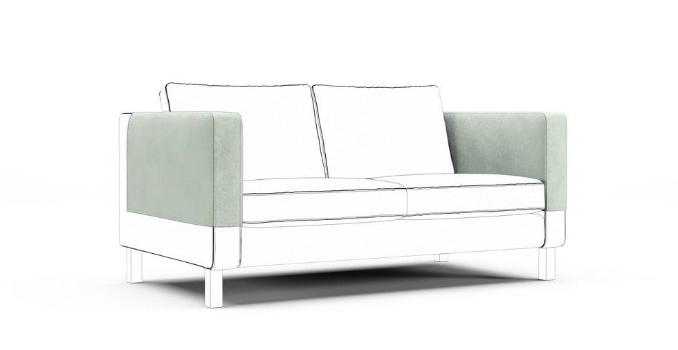 Karlstad Armrest Protector Covers — Add On - Classic Velvet Mint