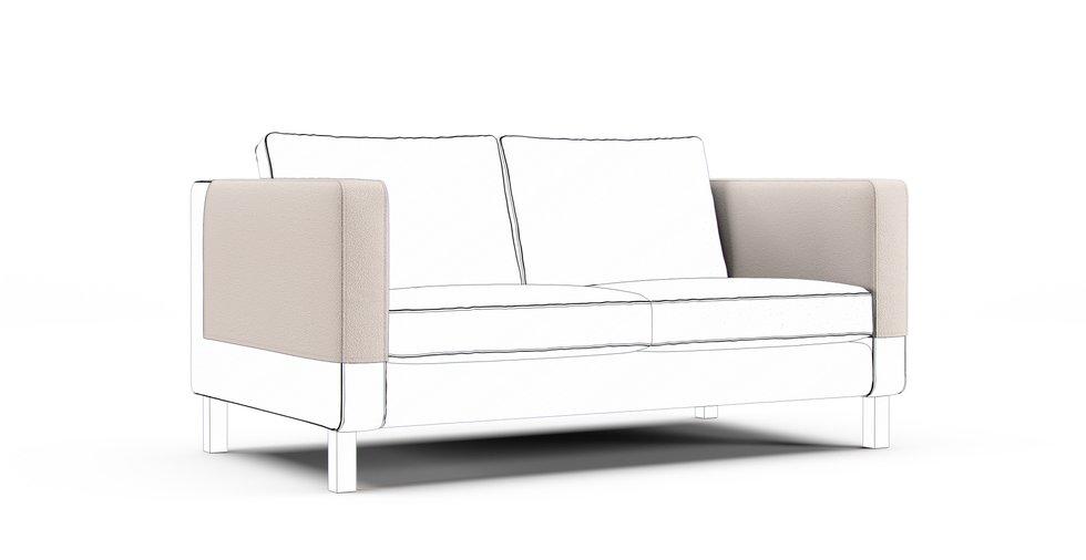 Karlstad Armrest Protector Covers — Add On - Mod Boucle Oatmeal