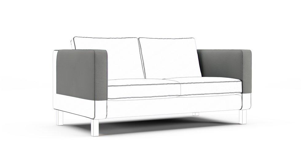 Karlstad Armrest Protector Covers — Add On - Mod Boucle Charcoal