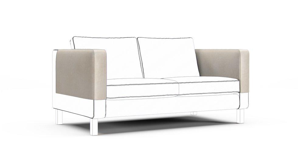 Karlstad Armrest Protector Covers — Add On - Signature Velvet Cream