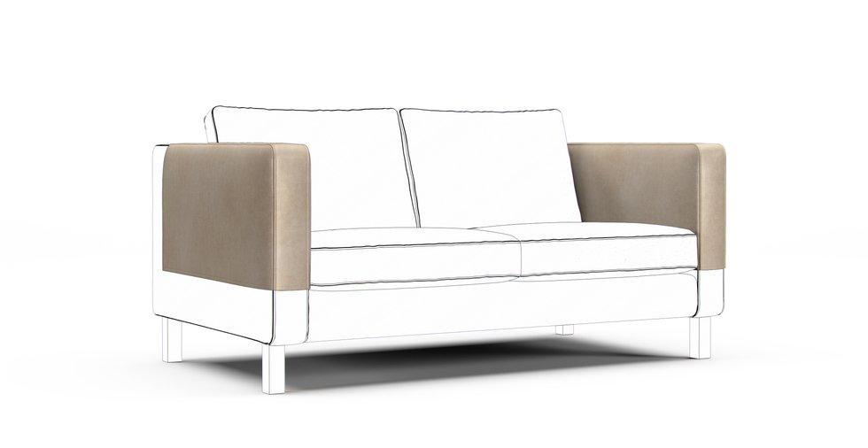 Karlstad Armrest Protector Covers — Add On - Signature Velvet Natural