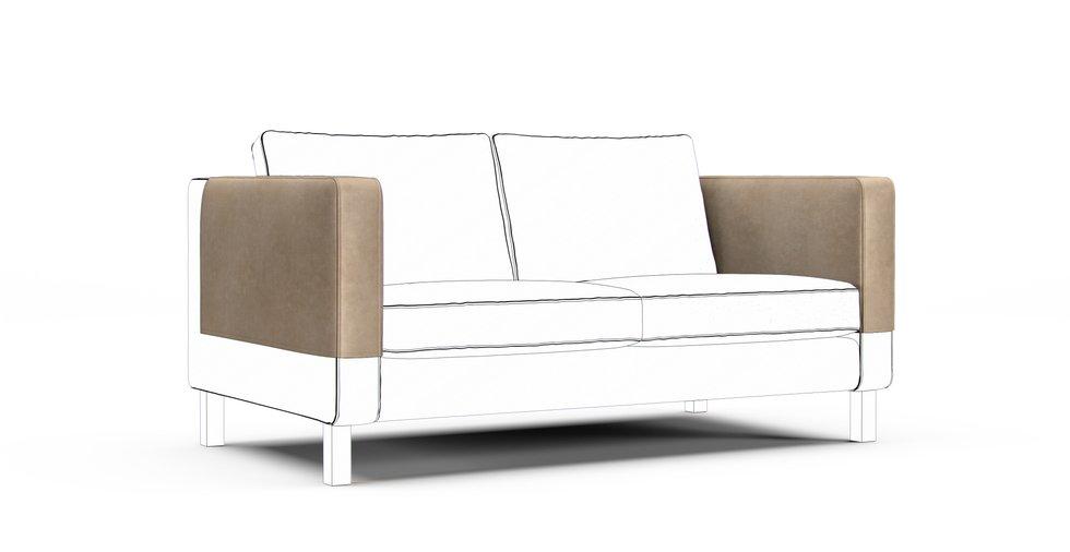 Karlstad Armrest Protector Covers — Add On - Signature Velvet Sand