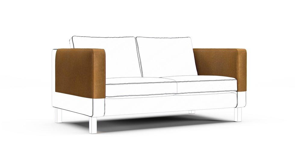 Karlstad Armrest Protector Covers — Add On - Signature Velvet Caramel