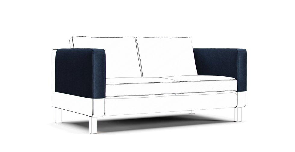 Karlstad Armrest Protector Covers — Add On - Signature Velvet Midnight