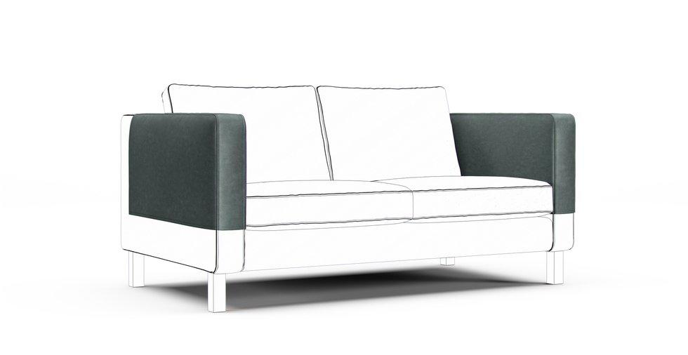 Karlstad Armrest Protector Covers — Add On - Signature Velvet Eucalyptus