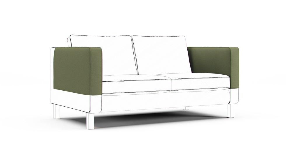 Karlstad Armrest Protector Covers — Add On - Care+ Canvas Sage