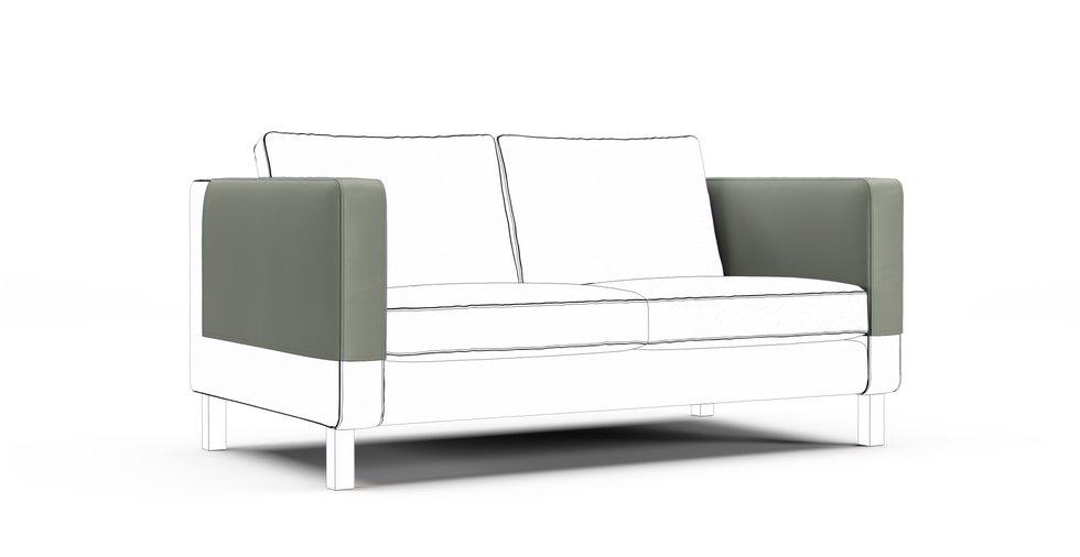 Karlstad Armrest Protector Covers — Add On - Everyday Cotton Silver Sage