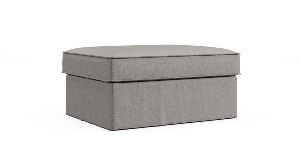 Kivik Footstool Cover - Care+ Canvas Ash