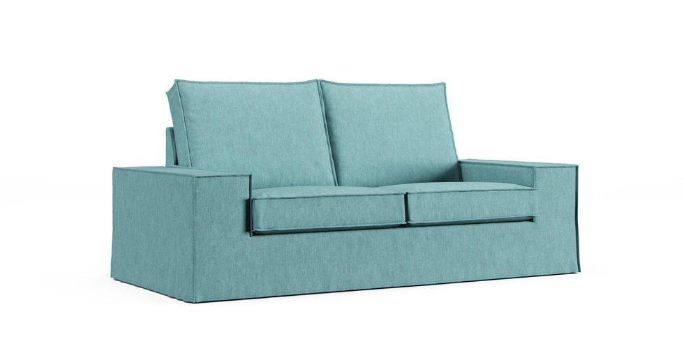 Kivik 2人掛け用ソファカバー - Care+ Tweed Mineral Blue