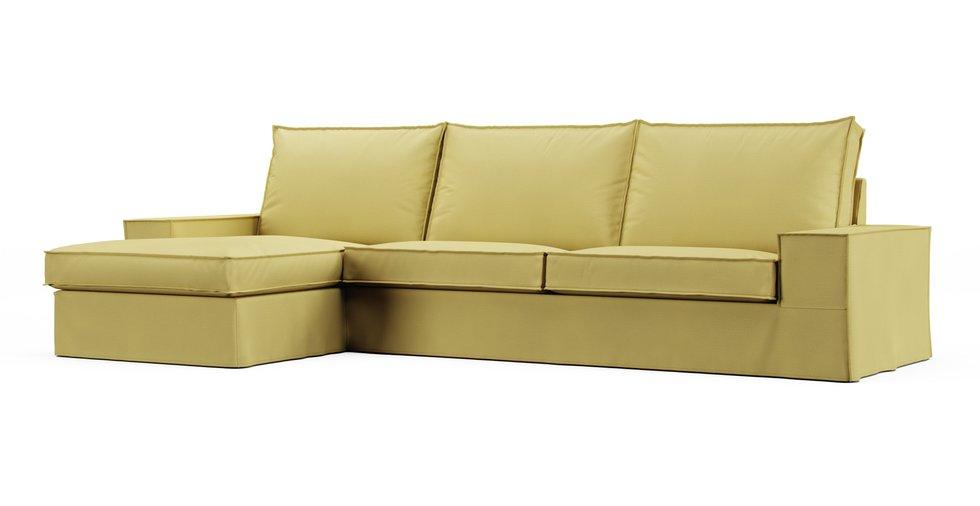 Kivik Sofa with Chaise Cover - Care+ Tweed Amber