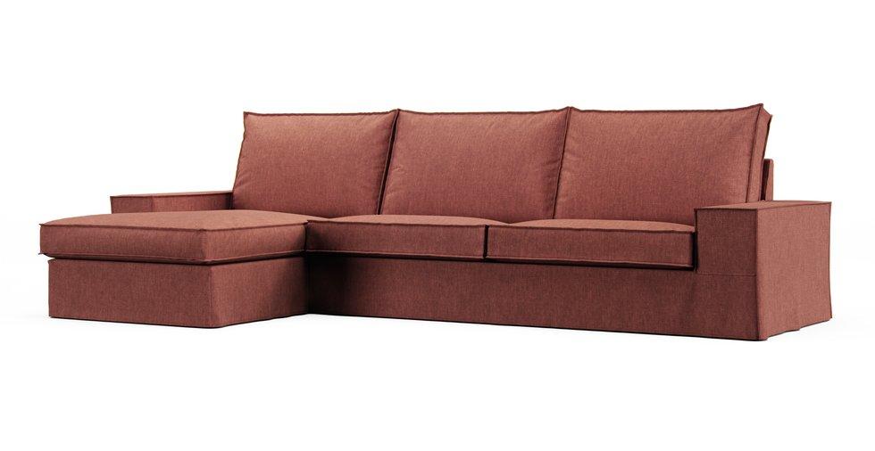 Kivik Sofa with Chaise Cover - Care+ Tweed Sunset