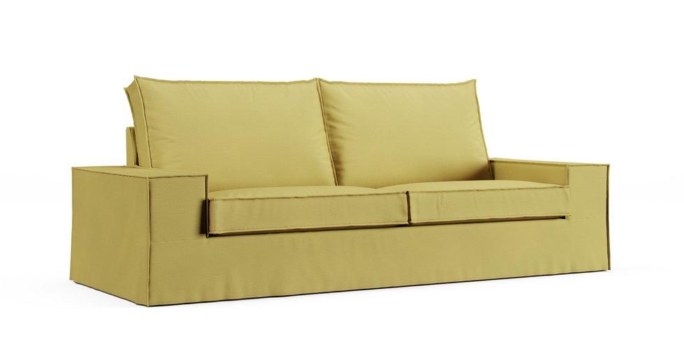 Kivik 3 Seater Sofa Cover - Care+ Tweed Amber