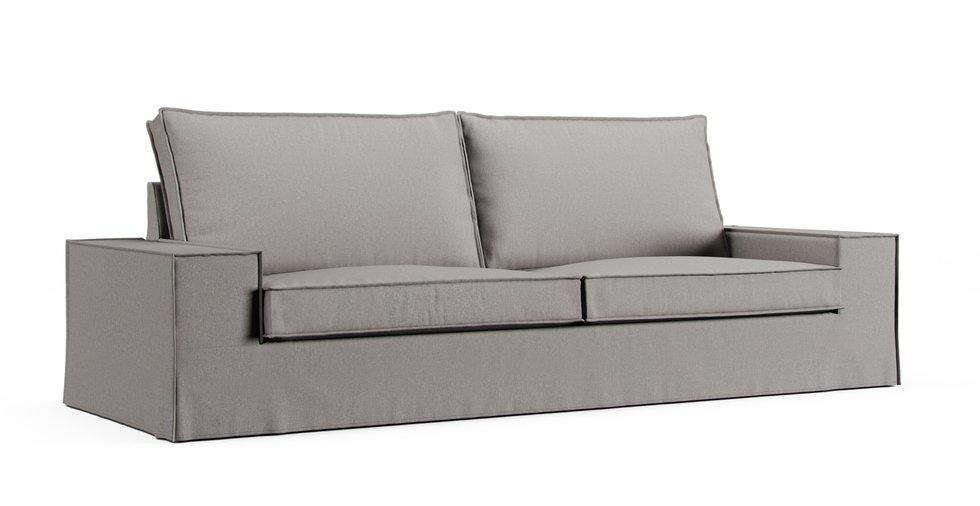 Kivik 3.5 Seater Sofa Cover - Care+ Canvas Ash