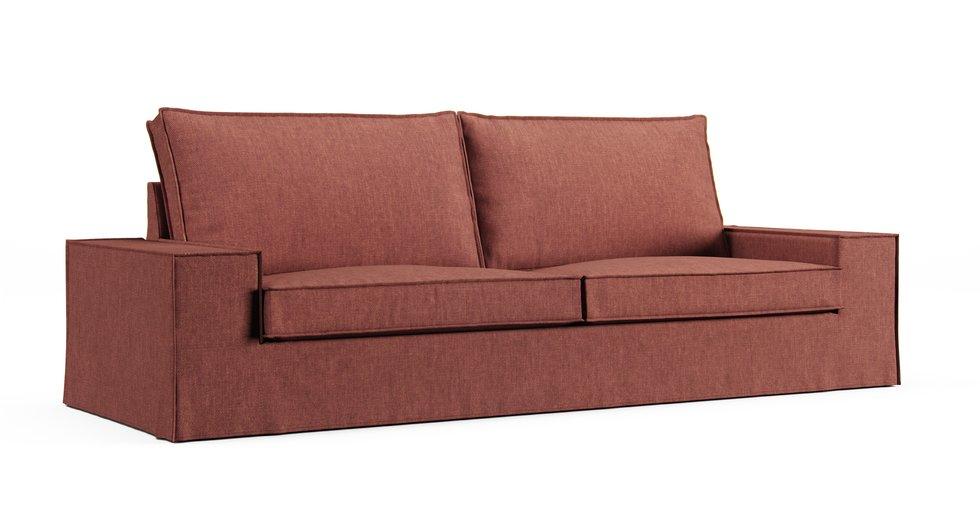 Kivik 3.5 Seater Sofa Cover - Care+ Tweed Sunset