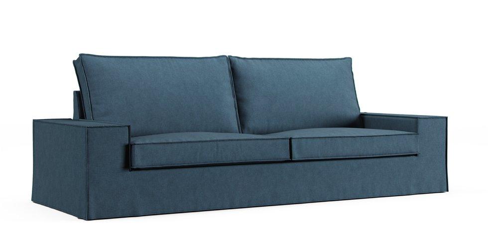 Kivik 3.5 Seater Sofa Cover - Care+ Tweed Teal