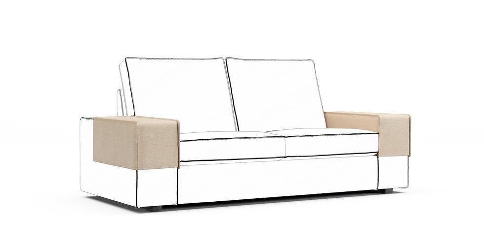 Kivik Armrest Protector Covers — Add On - Mod Chenille Cream