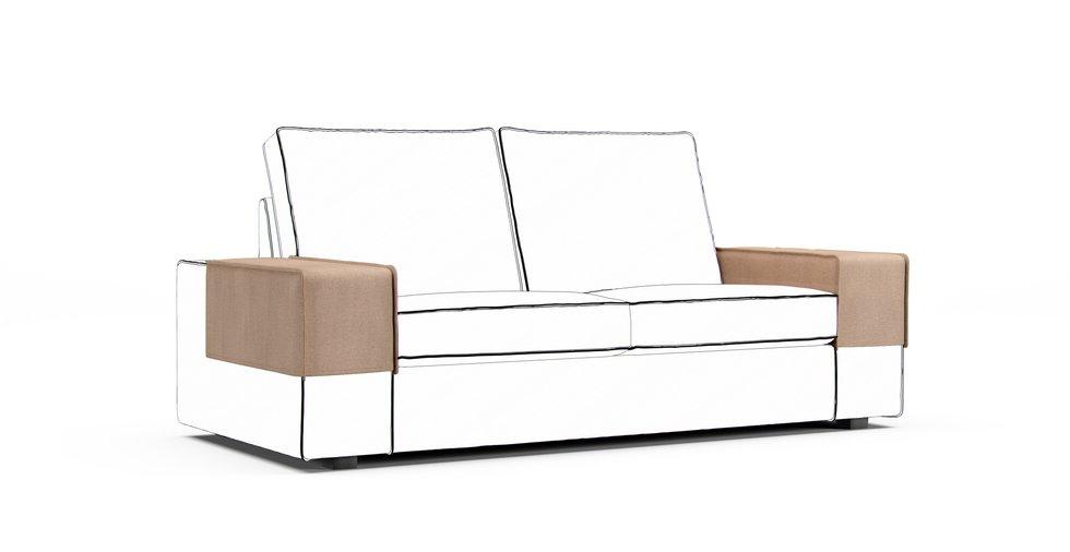 Kivik Armrest Protector Covers — Add On - Mod Chenille Beige
