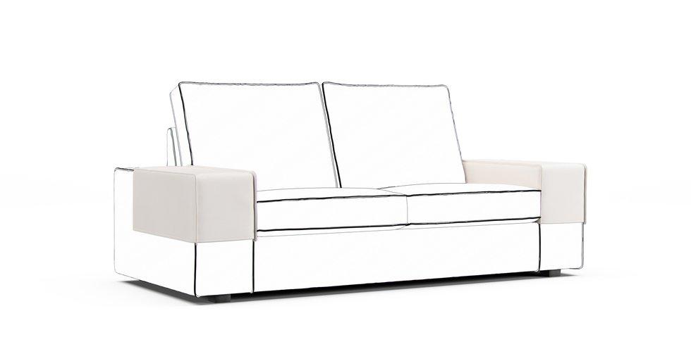 Kivik Armrest Protector Covers — Add On - Signature Microfiber Cream